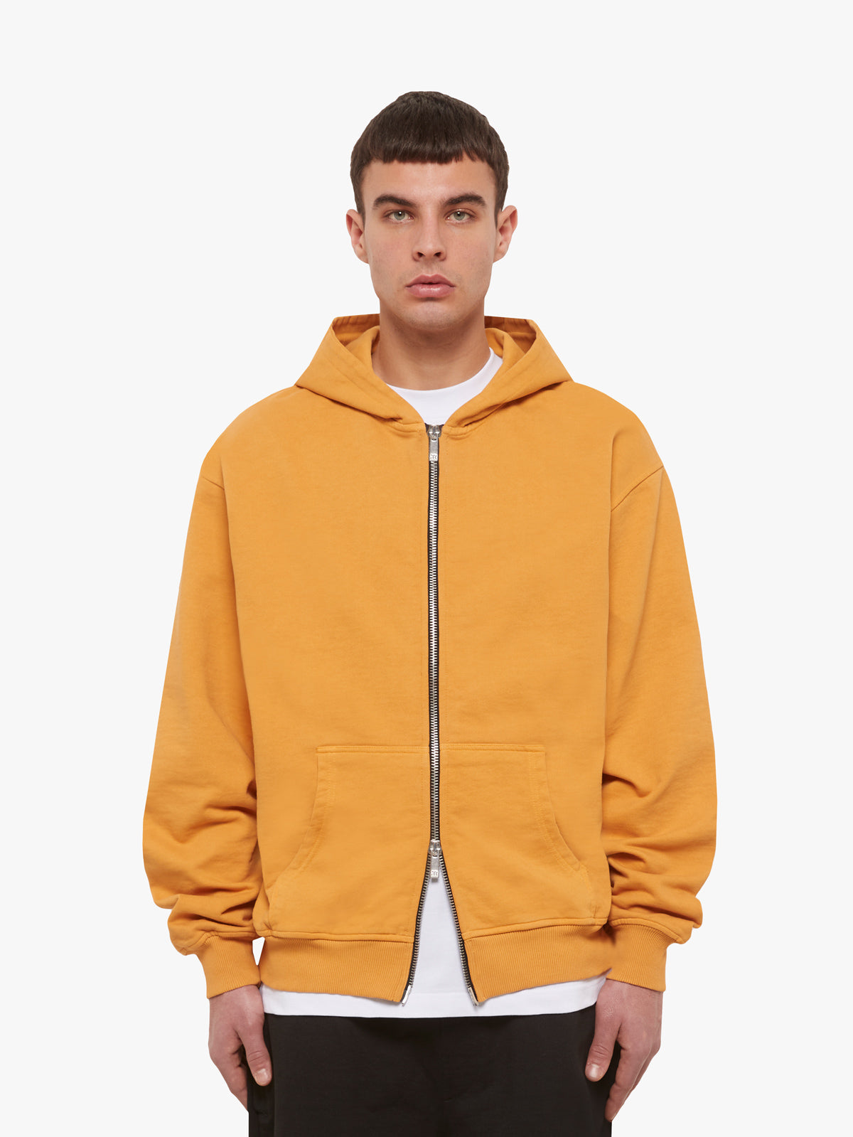 ESSENTIAL ZIP HOODIE - WASHED ORANGE